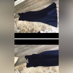 Mine Navy Blue Backless Maxi Dress